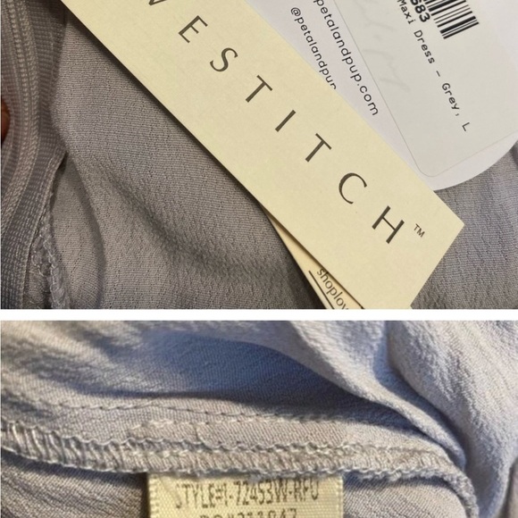 NWT Lovestitch X Petal & Pup | NEW Tanya Beaded Maxi Dress in Grey Size L - Picture 6 of 16